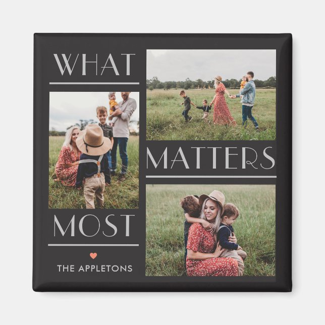 Momente Materie Personalisiert Foto Magnet (Vorne)
