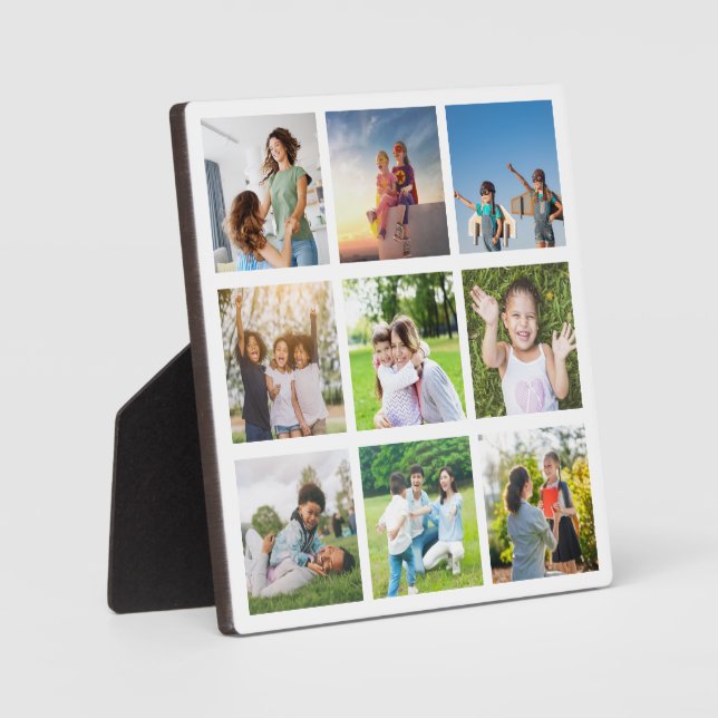 Momente Treasured: Anpassbare 9-FotoCollage Fotoplatte (Vorderseite)