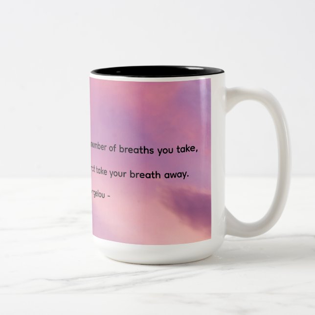 Moments coffee mug with cloud background zweifarbige tasse (Rechts)