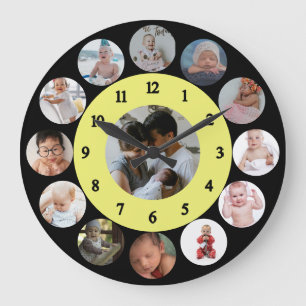 Moments d'enfance personnalisés horloge murale pho