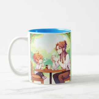 Moments du matin - Chibi père et enfant café Mug