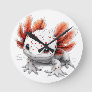 Moments enchantés Horloge murale Axolotl