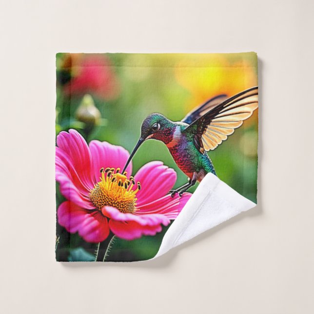 Moments magiques de colibri Design (Gant de toilette)
