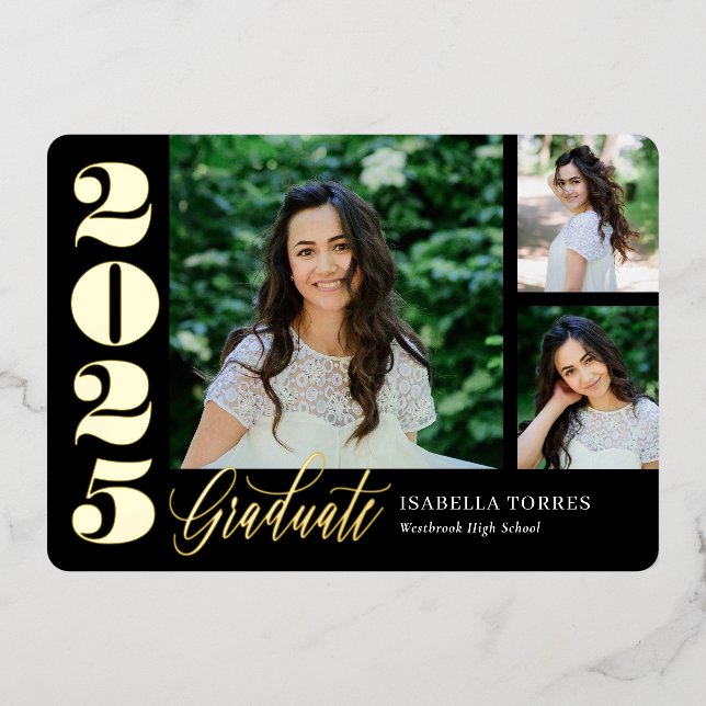 Moments radiants Foil Graduation Invitation Foil I (Recto)