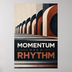 Momentum hat einen Rhythmus Retro-geometrische Typ Poster