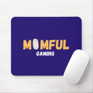 Momfulgaming Blaues Design Gamer-Mutter Mousepad