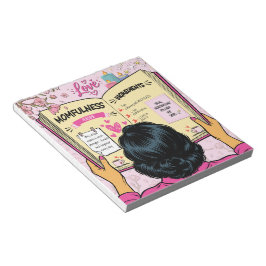 Momfulness-Kochbuch Niedliche Comic-Kunst Notizblock