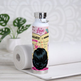 Momfulness-Kochbuch Niedliche Comic-Kunst Trinkflasche