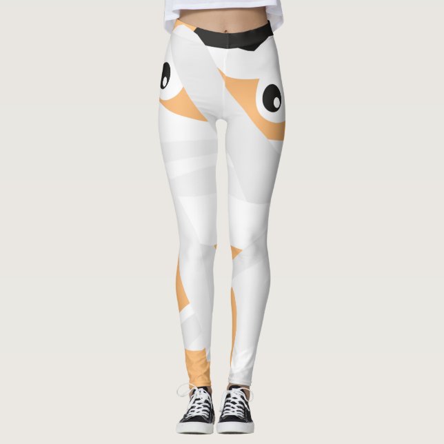 momie grise blanche enveloppée de leggings d'hallo (Devant)