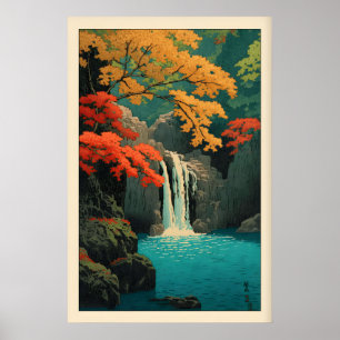 Momiji No Taki décoration murale Hasui Kawase Casc