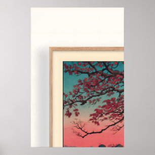 Momiji no Umi Wandkunst - Stille Bucht bei Dämmeru Poster