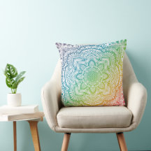 Momijigari Mandala Throw Pillow