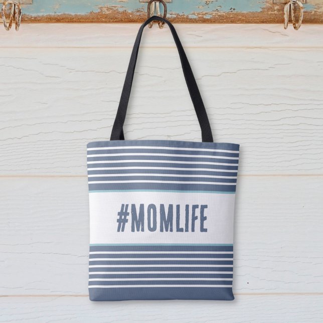 Momlife blau und weiß tasche (Von Creator hochgeladen)