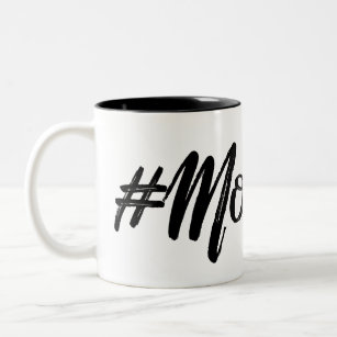 #MomLife, moderner und modischer Hashtag Entwurf Zweifarbige Tasse