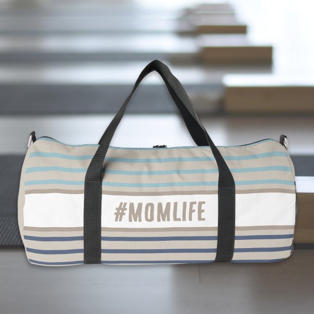 Momlife türkis blau und beige duffle bag (duffle bag for mom)