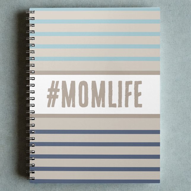 Momlife türkis blau und beige notizblock (momlife notebook)