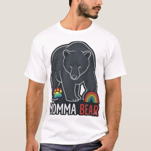 Momma Bear Arc-en-ciel Design de T-shirt avec Grav