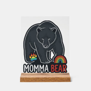 Momma Bear Arc-en-ciel Design de T-shirt avec Grav