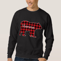 Momma Bear Red Kariert Family Matching Christmas P