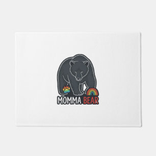 Momma Bear Regenbogen Vintage Gravur Shirt Design Fußmatte