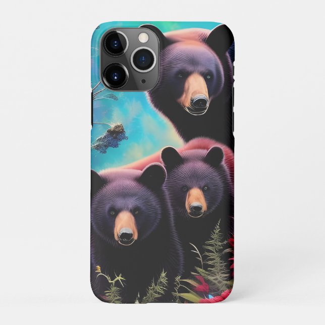 Momma Bear und Cubs iPhone Hülle (Rückseite)