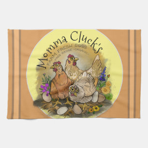 Momma Clucks Farm Fresh Eggs Geschirrtuch