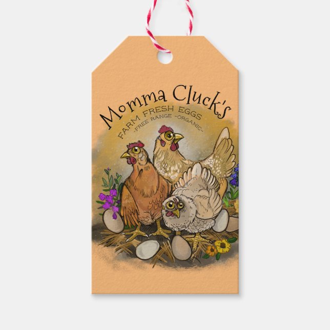 Momma Cluck's Farm Oeufs frais Étiquettes (Devant)