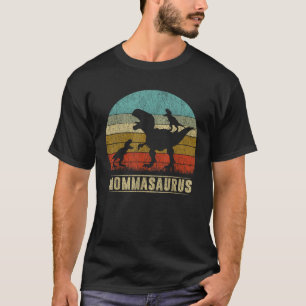 Momma Dinosaur Mommasaurus 2 Zwei Kinder Match Fam T-Shirt