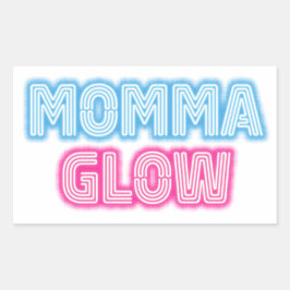 Momma Glow Rechteckiger Aufkleber