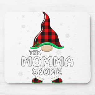 Momma Gnome Buffalo Kariert Matching Family Christ Mousepad