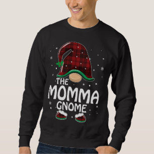 Momma Gnome Buffalo Kariert Matching Family Christ Sweatshirt