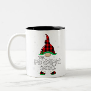 Momma Gnome Buffalo Kariert Matching Family Christ Zweifarbige Tasse
