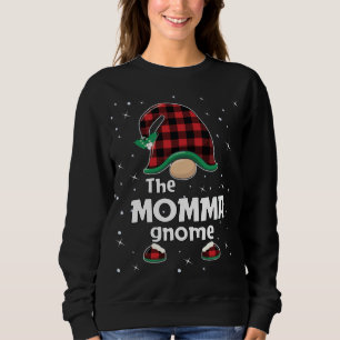 Momma Gnome Buffalo Kariert Matching Weihnachtsges Sweatshirt