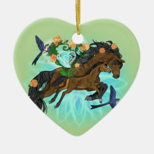 Momma Horse and foto Keramik Ornament