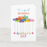 Momma Niedlich Mother's Day Rainbow Clouds and Hea
