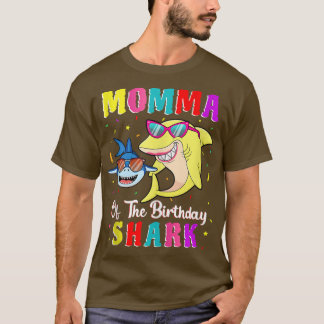 Momma of the Shark Birthday Family Matching Birthd T-Shirt