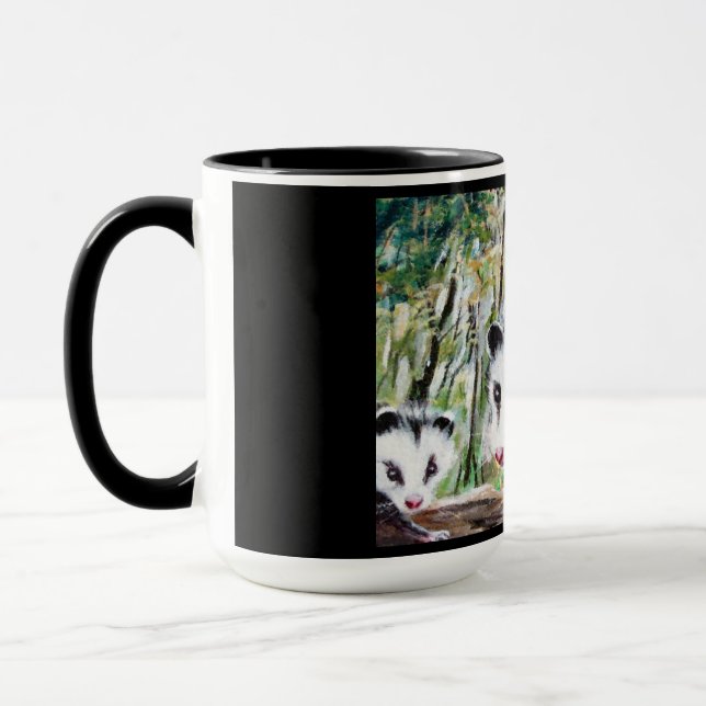 Momma Opossum und Babies Tasse (Links)