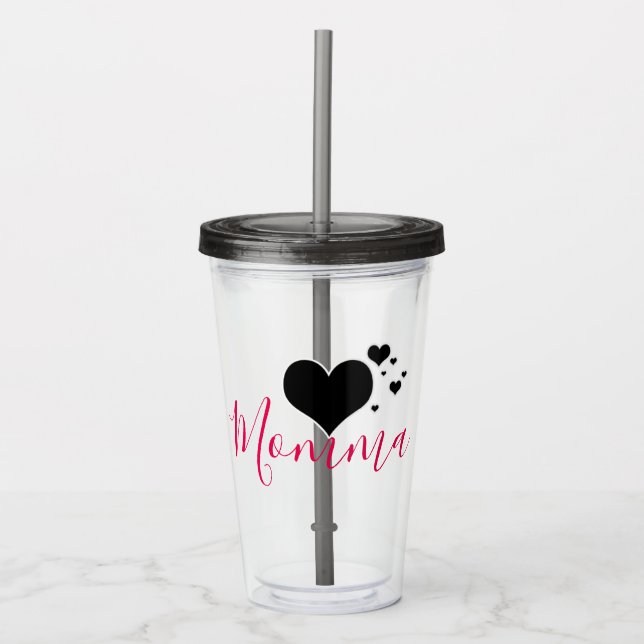 Momma/personalisiertes irgendein Name Acryltrinkbecher (Vorderseite)