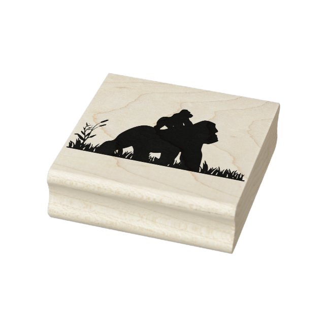Momma und Baby Gorilla Gummistempel (Stempel)