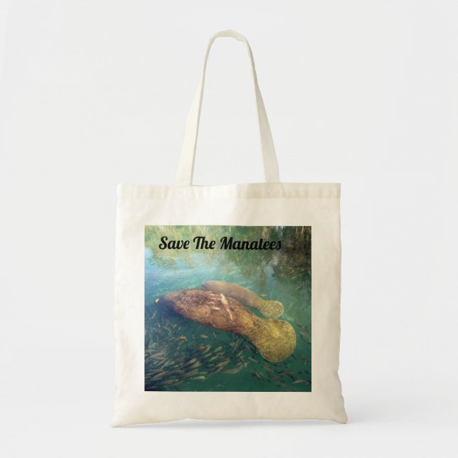 Momma und Baby Manatee - Personalisieren Sie diese Tragetasche (Vorne)