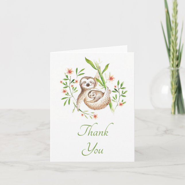 Momma und Babypisten danke Karte (Vorderseite)