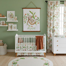 Momma- und Babyschwellen Wandteppich Mit Holzrahmen