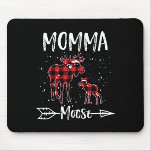 Momma X-mas Elch Santa Familie Matching Pajamas Mousepad