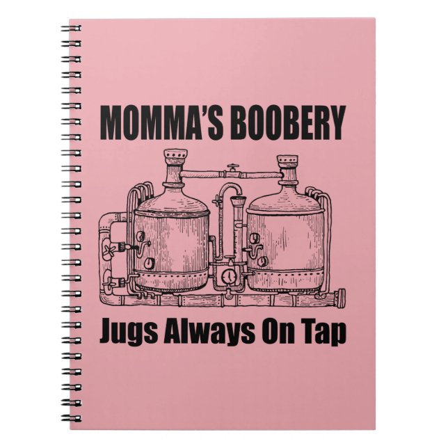 Mommas Boobery Jugs immer Gestochen Notizblock (Vorderseite)