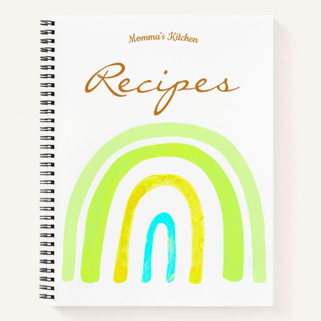 Momma's Kitchen Boho Recipes Notebook Notizbuch (Vorderseite)