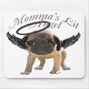 Mommas Lil Engels-Mops Mousepad
