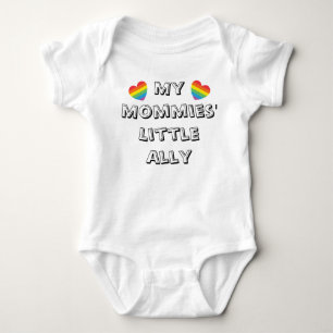 Mommies' alleiniger Regenbogen hört zwei Mamas Nie Baby Strampler