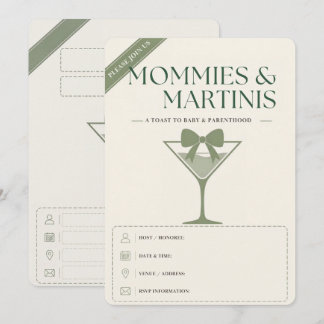 Mommies & Martinis Baby Shower Einladung