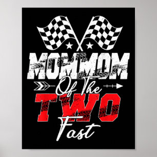 Mommom der zwei rasanten Zweiten Geburtstagskarren Poster