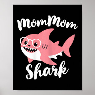 Mommom Shark Mother's Day Oma Funny Mama-Mom Poster